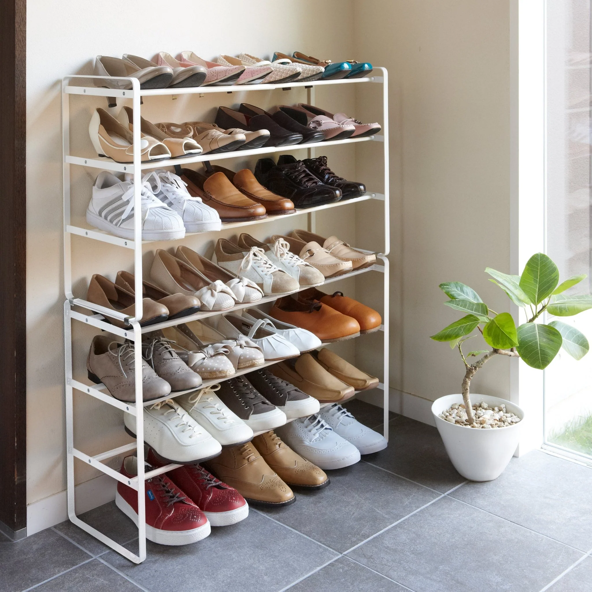 3-Tier Extending and Stacking Shoe Rack - Image 5