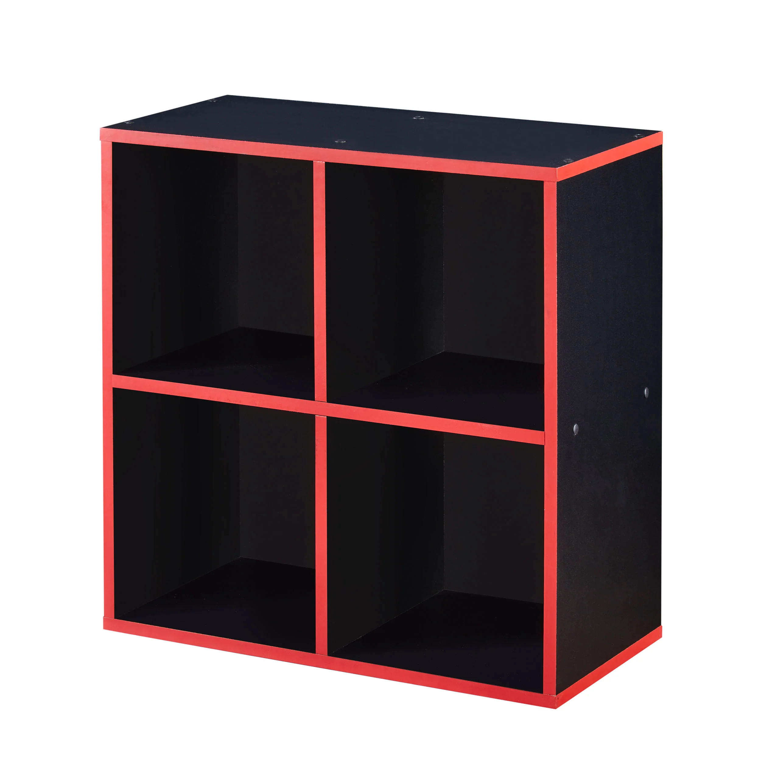 4 Cube Storage Unit Black And Red - Image 4