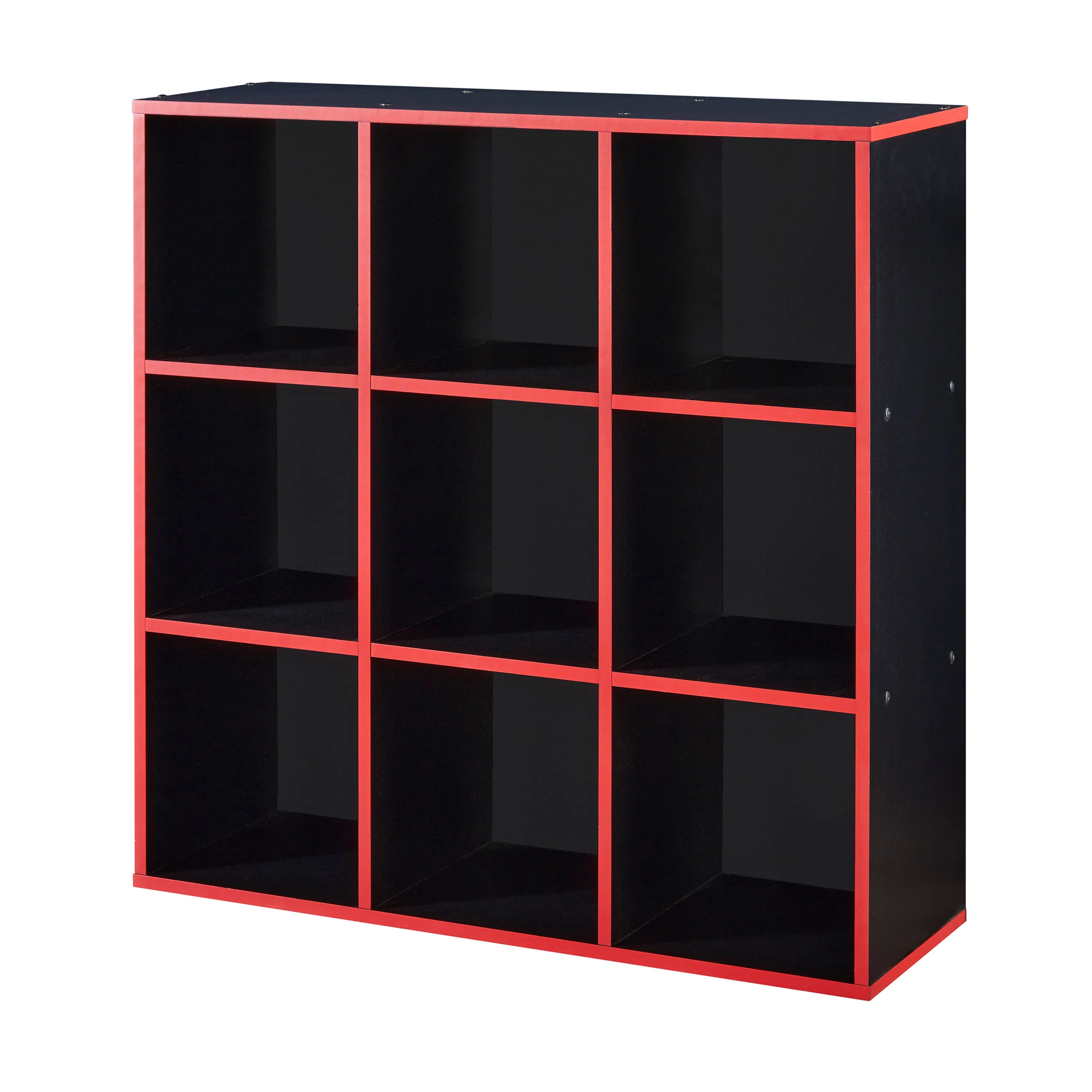9 Cube Storage Unit Black And Red - Image 4