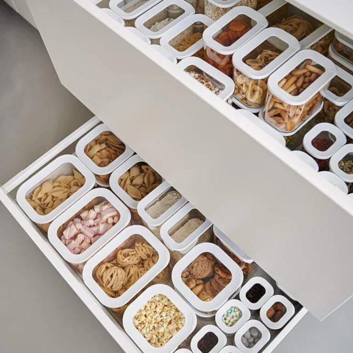 9 x Clear Kitchen Storage Canisters - Image 6