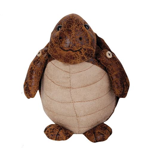 Aged Faux Leather Animal Door Stop - Image 4