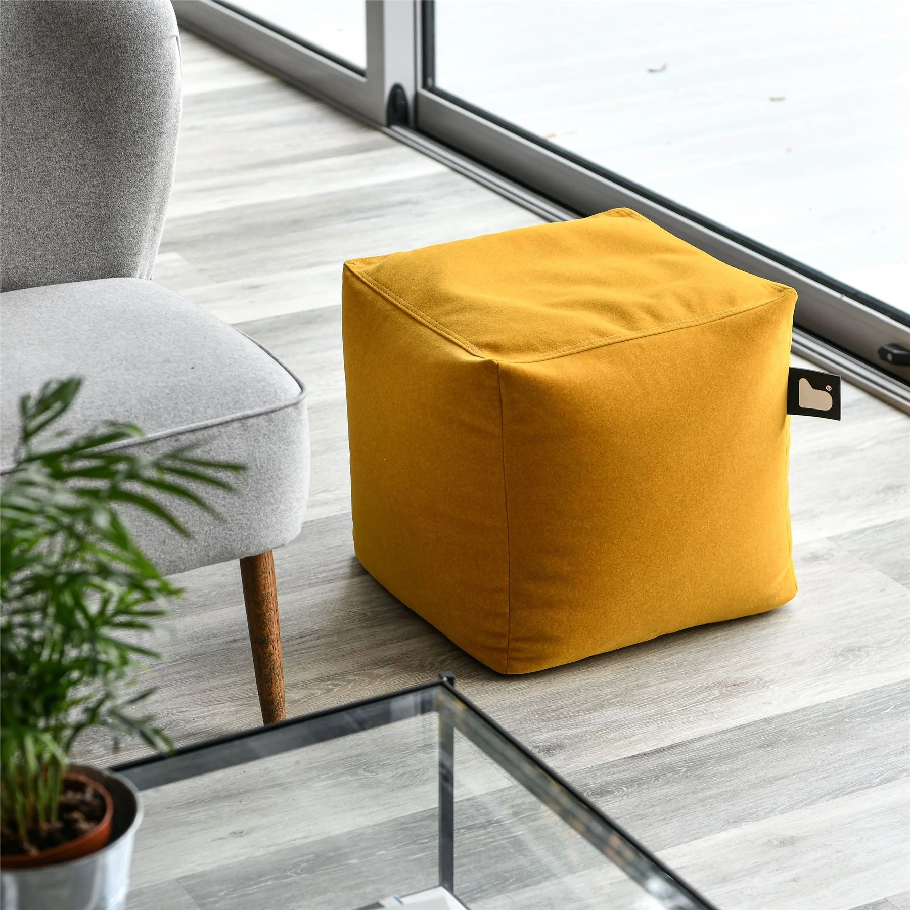 B-Box Footstool - Brushed Suede