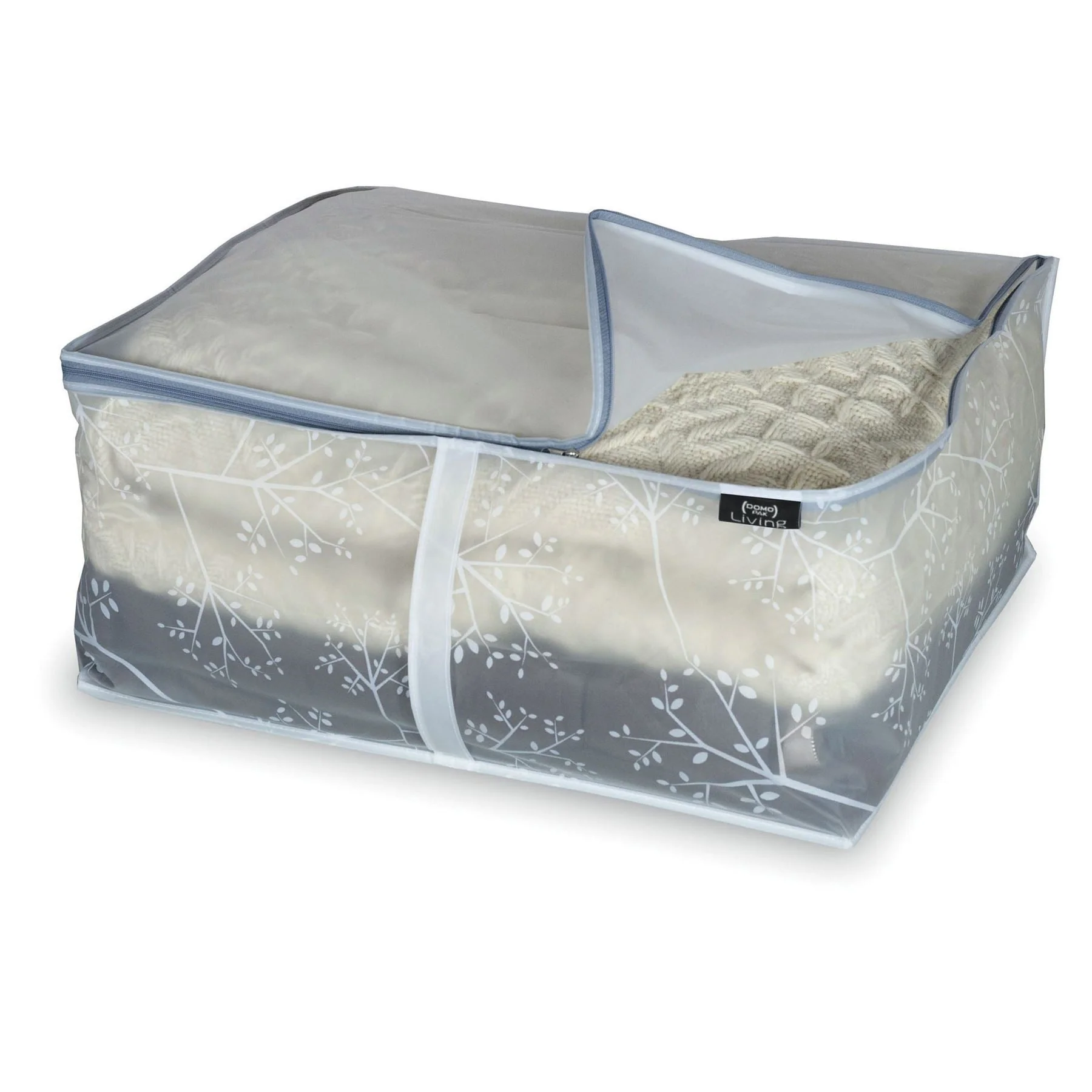 Blanket Storage Bag - White Leaf