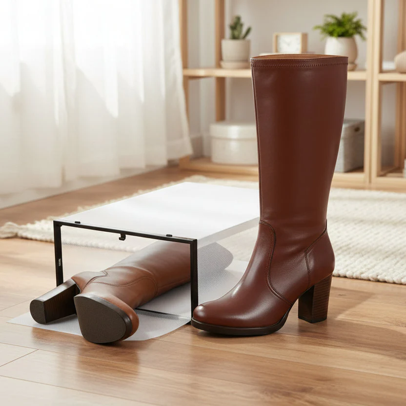 Set of 2 Stackable Shoe Boxes for High Boots