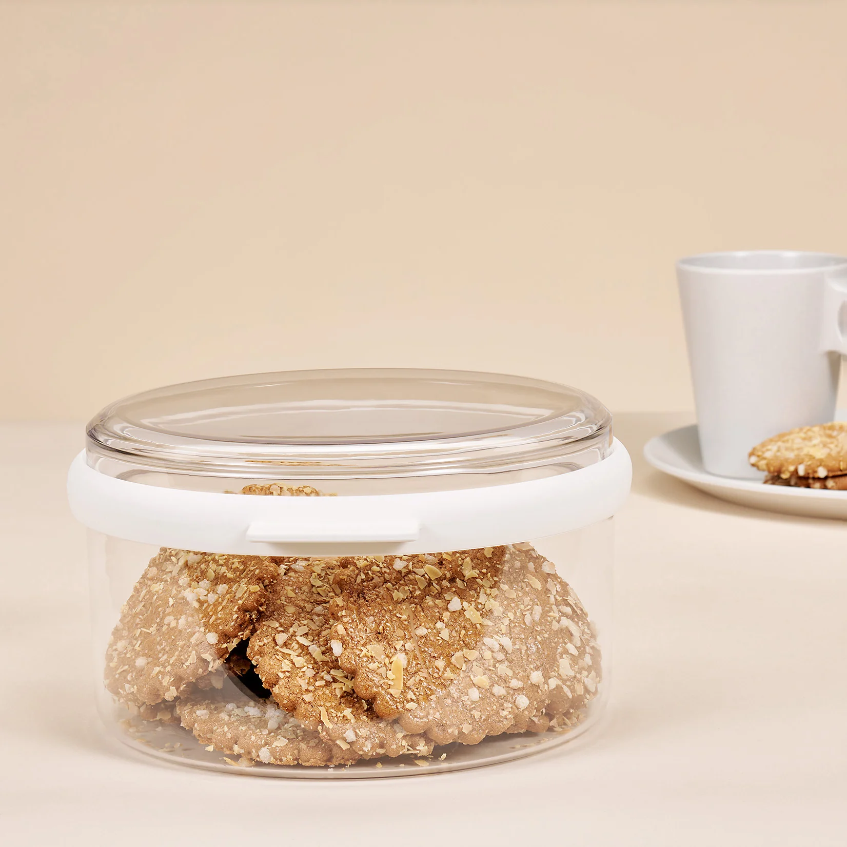 Clear Kitchen Storage Canister Round - Image 2