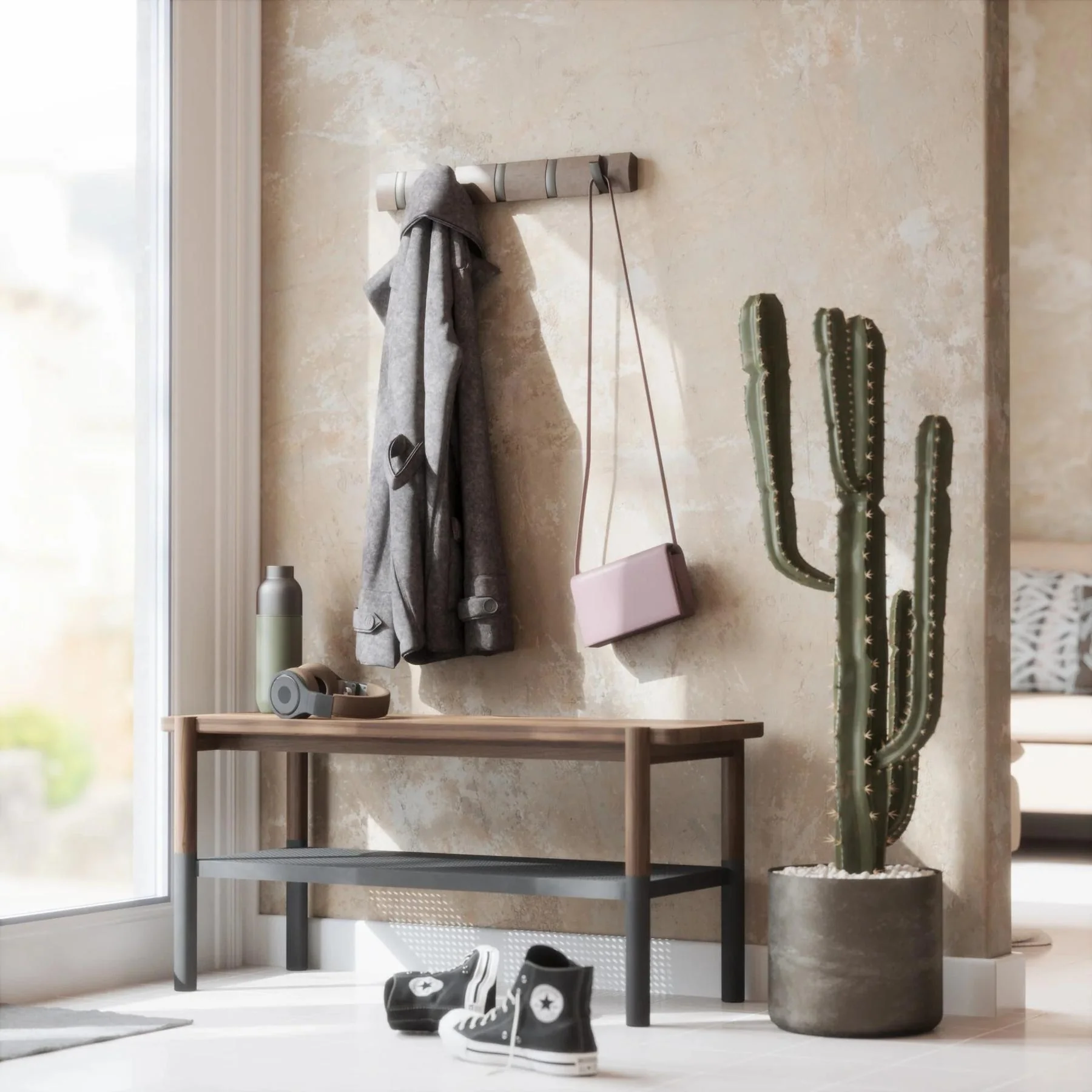 Flip 5 Coat Hook Grey & Anthracite - Image 3