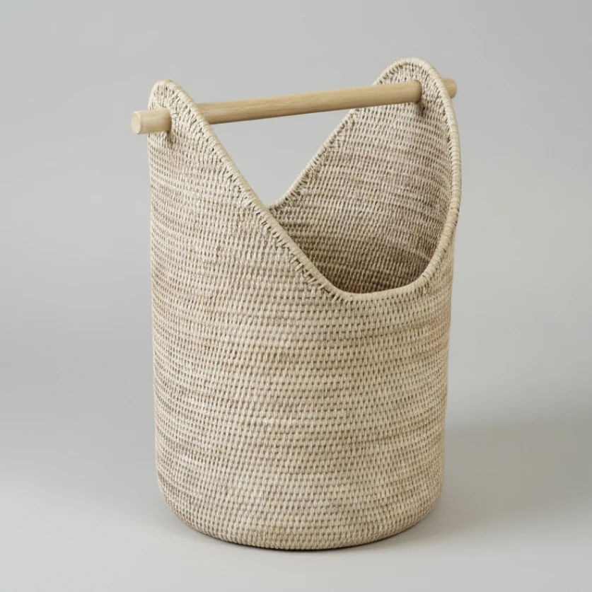 Large Handcrafted Rattan Loo Roll Holder - Image 2