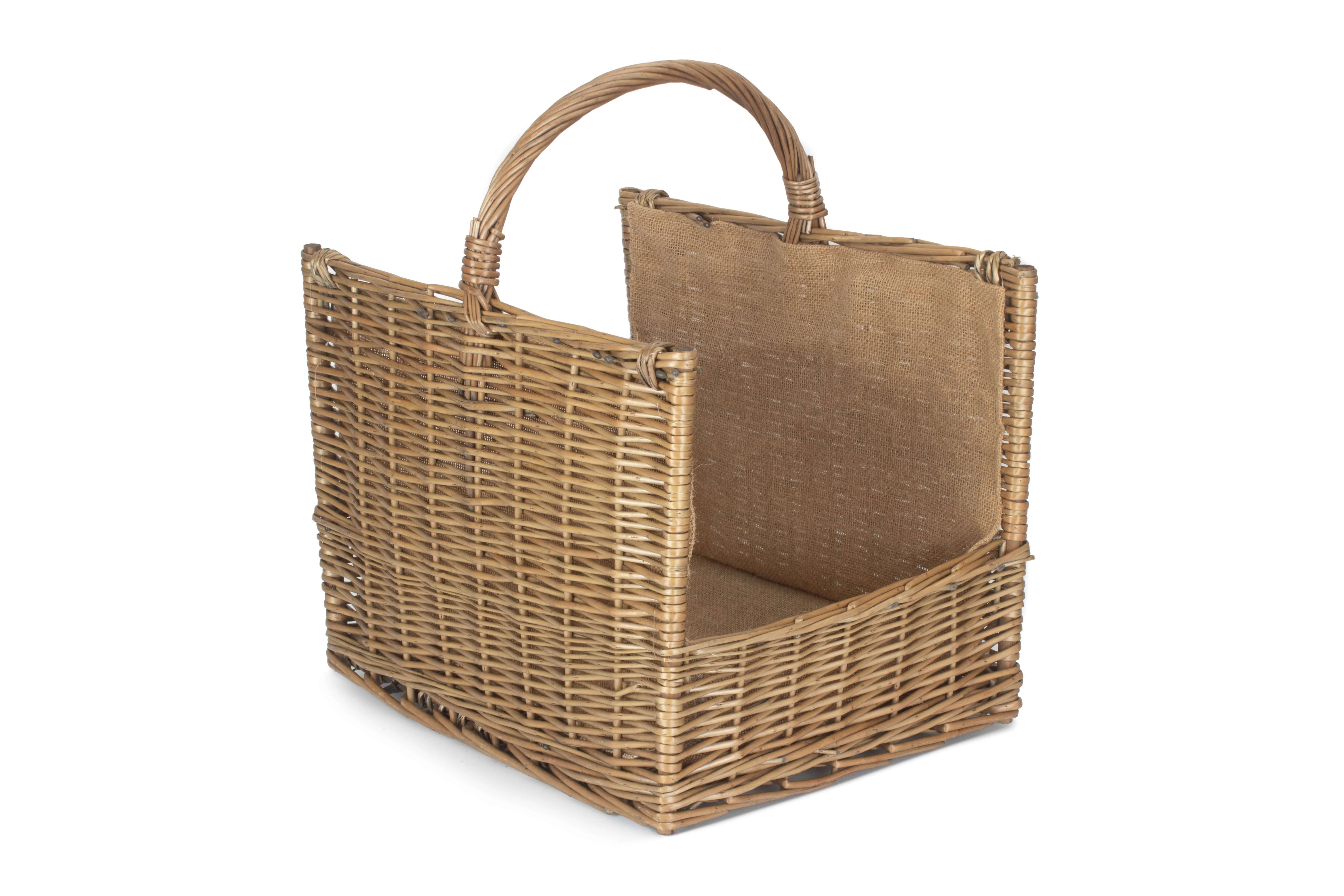Handmade Contemporary Log Basket With Lining - Image 4