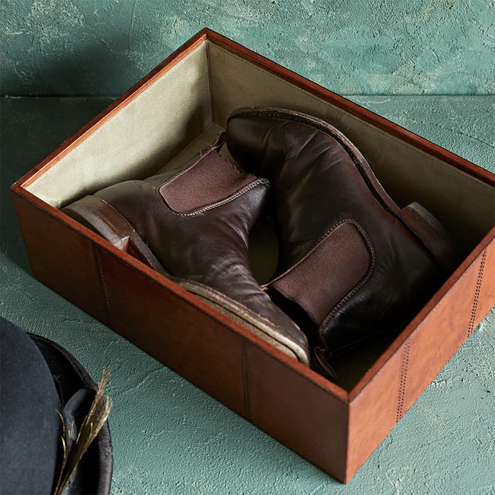 Leather Shoe Storage Box - Image 3