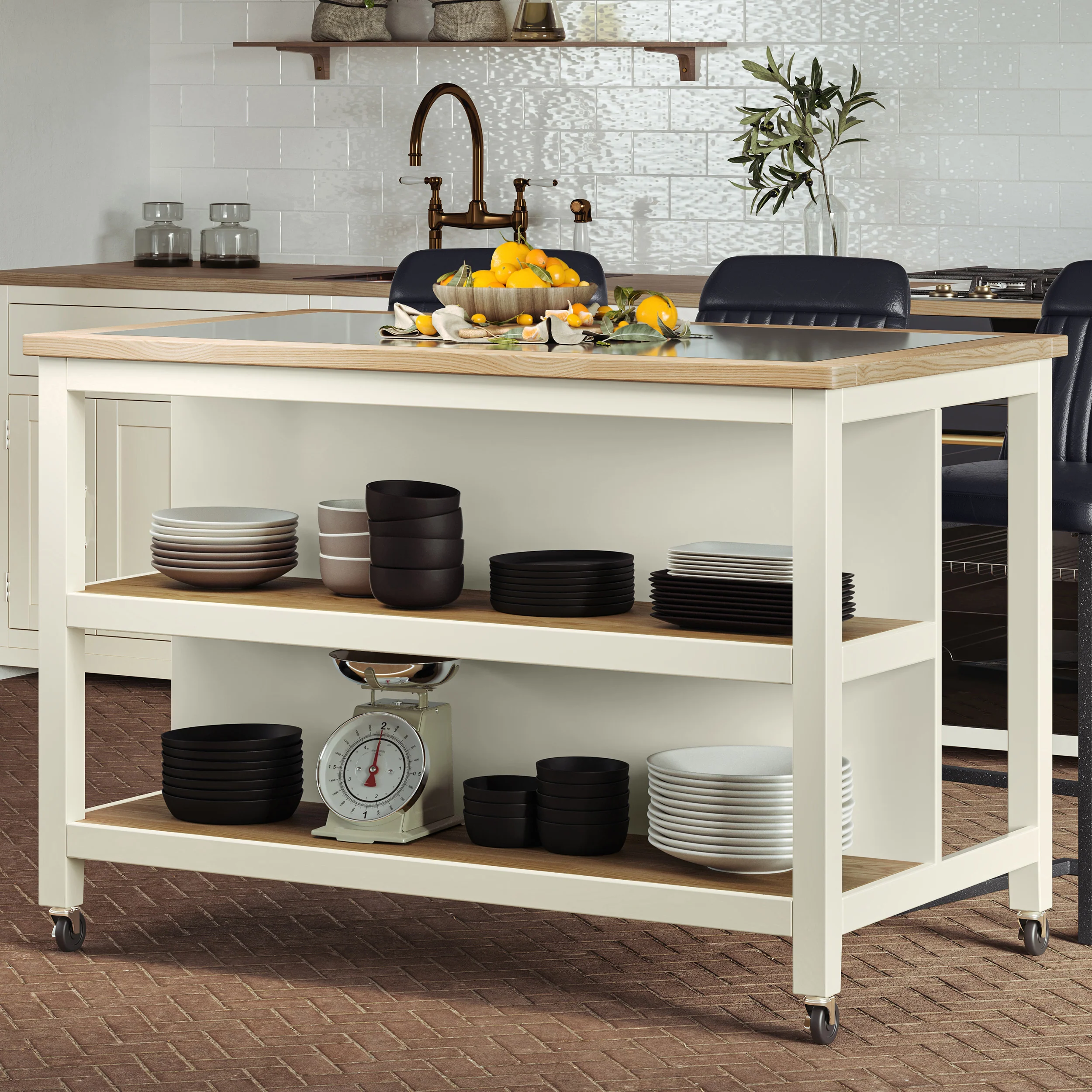 Open Kitchen Island With Breakfast Bar - Image 6