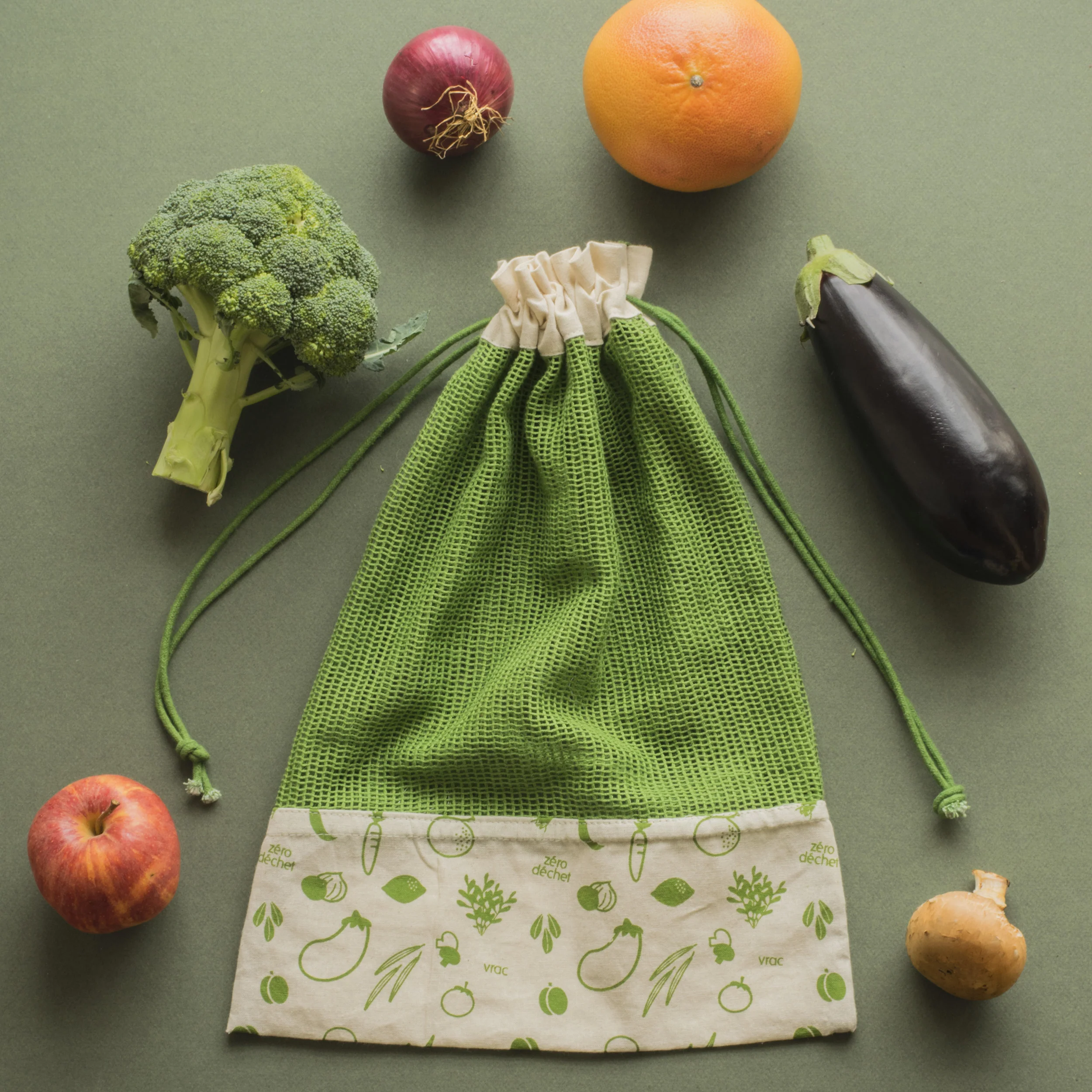 Organic Cotton Produce Bag Set Of 3 - Image 2