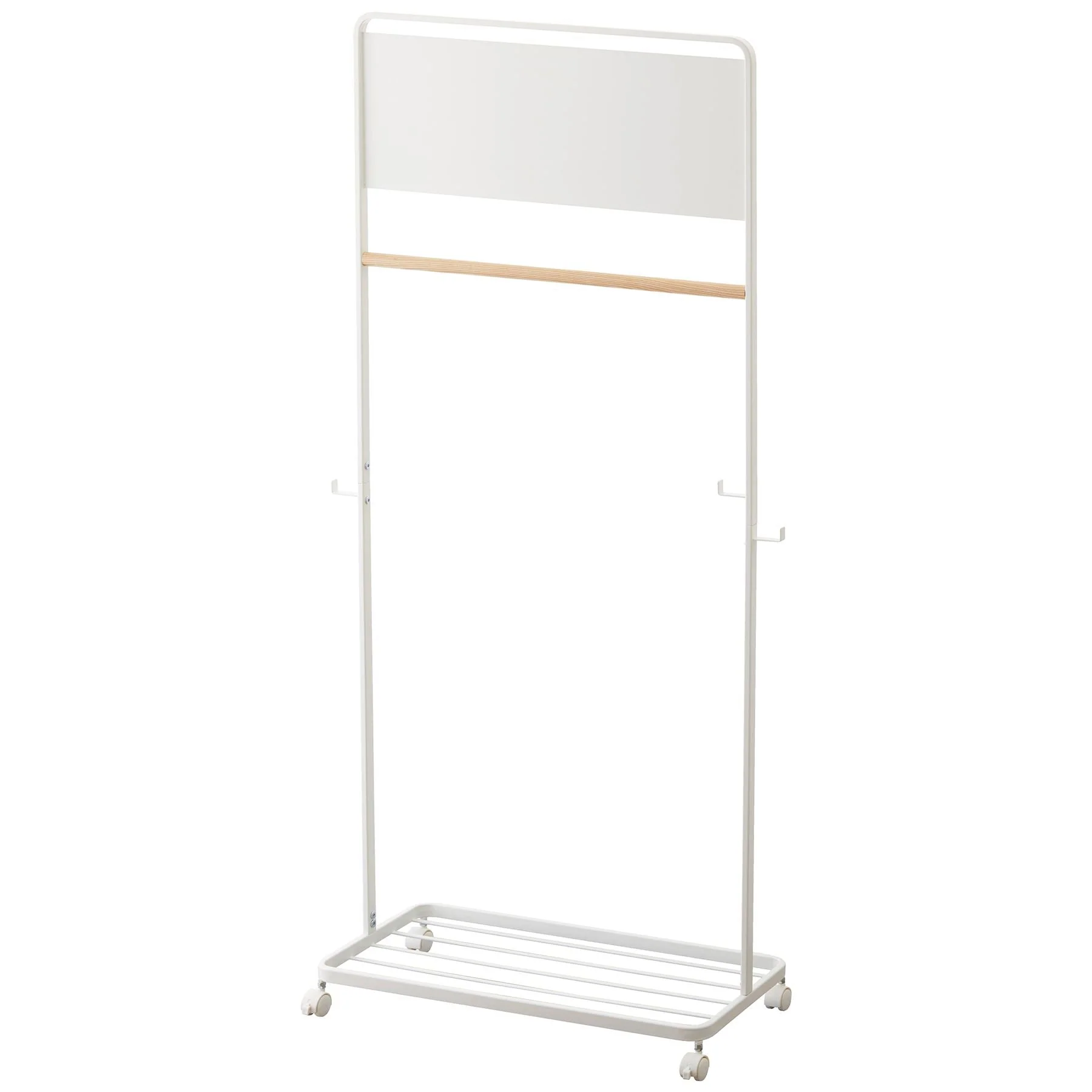 Portable Clothes Rail with Shelf and Panel - Image 3
