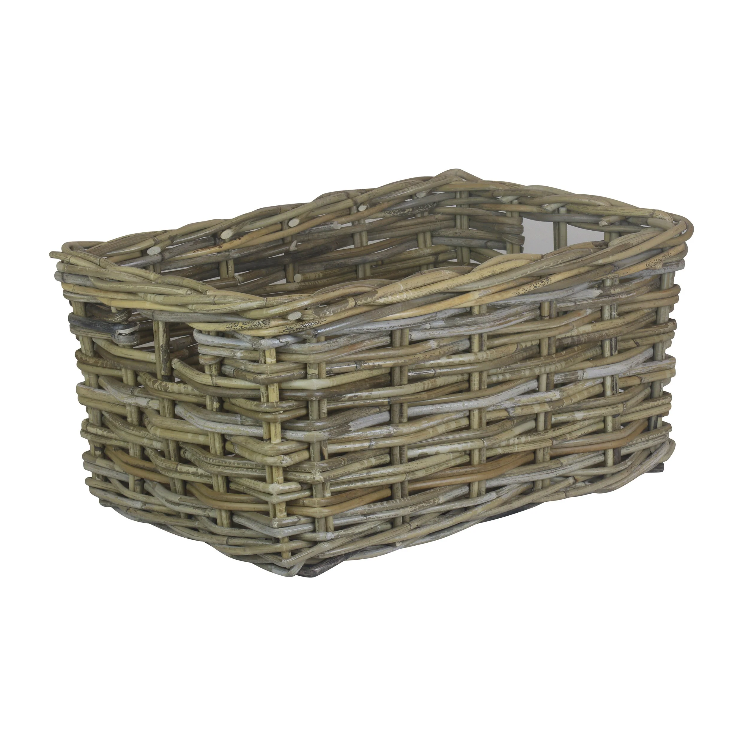Rectangular Grey Rattan Pantry Basket Large - Image 3