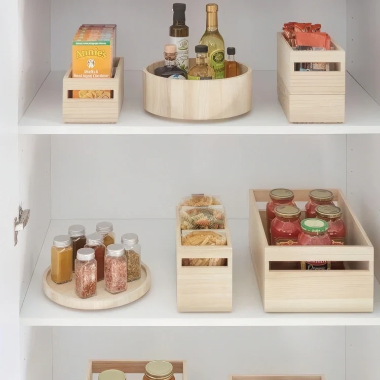 Wooden Rotating Cupboard Organiser - Image 3