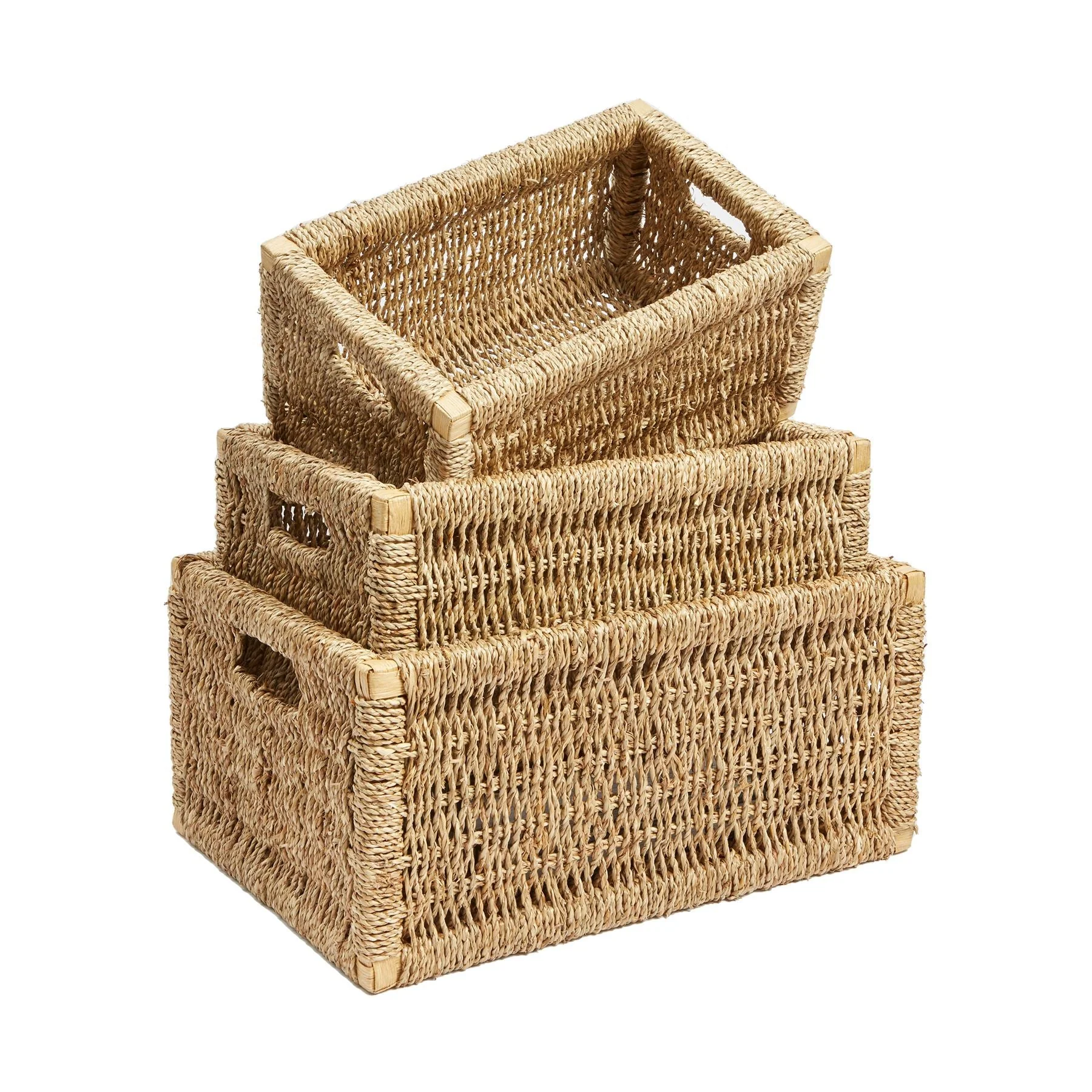 Seagrass Storage Baskets - Set Of 3