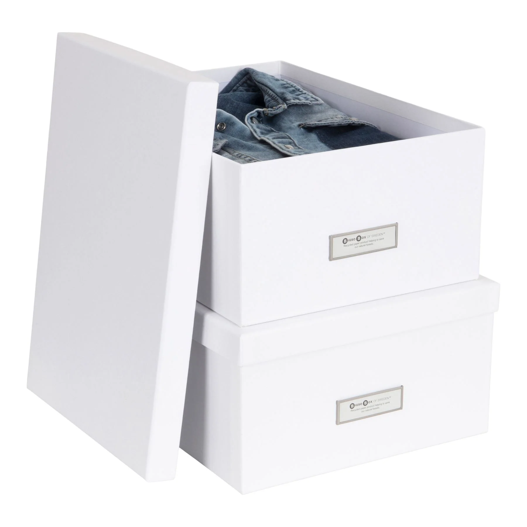 Set Of 2 Fibreboard Storage Boxes - Ulrika - Image 4