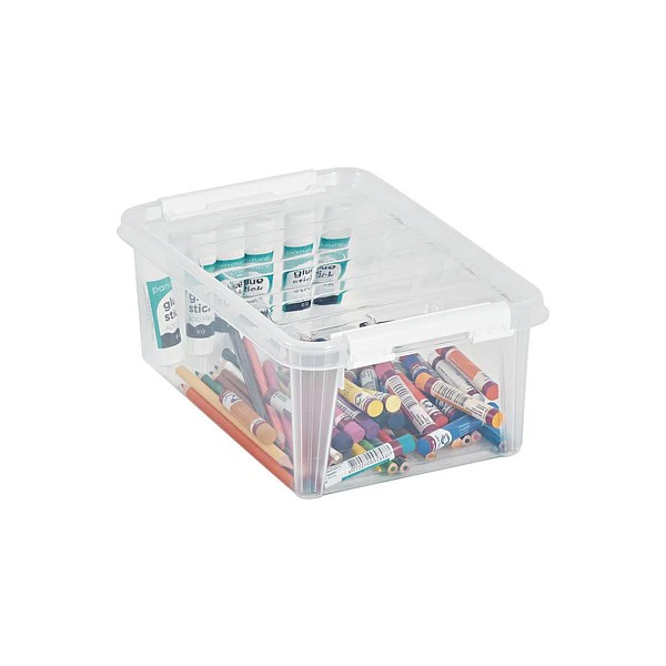 Smartstore Classic 14L Clear Plastic Storage Boxes – Set Of 5 With Lids - Image 3