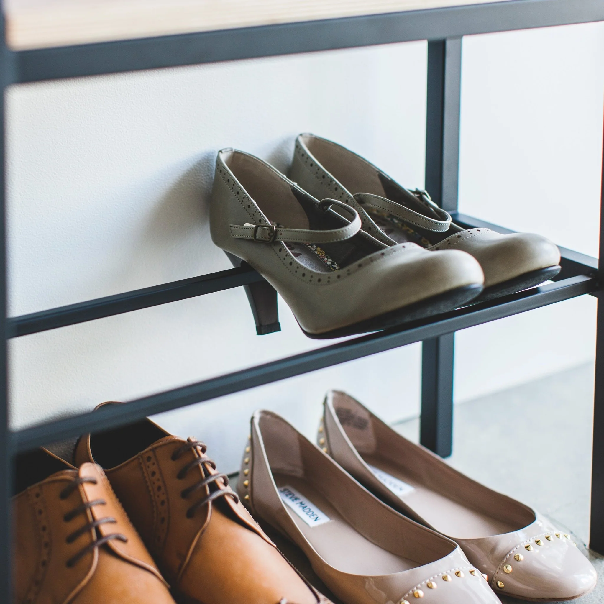 Shoe Storage Bench with Wooden Top - Image 6