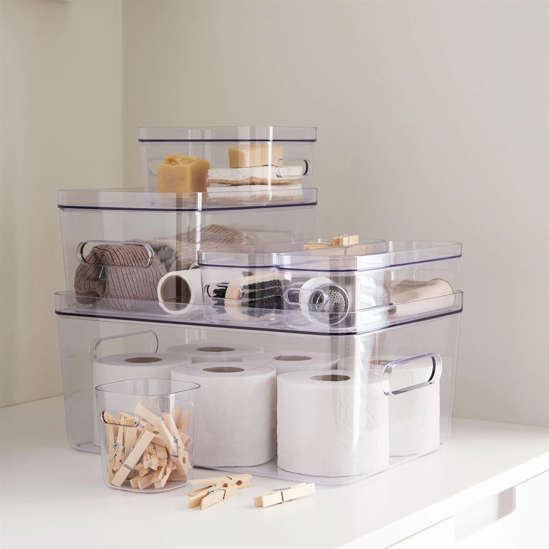 Large Clear Stacking Lidded Fridge Storage Box - Image 7