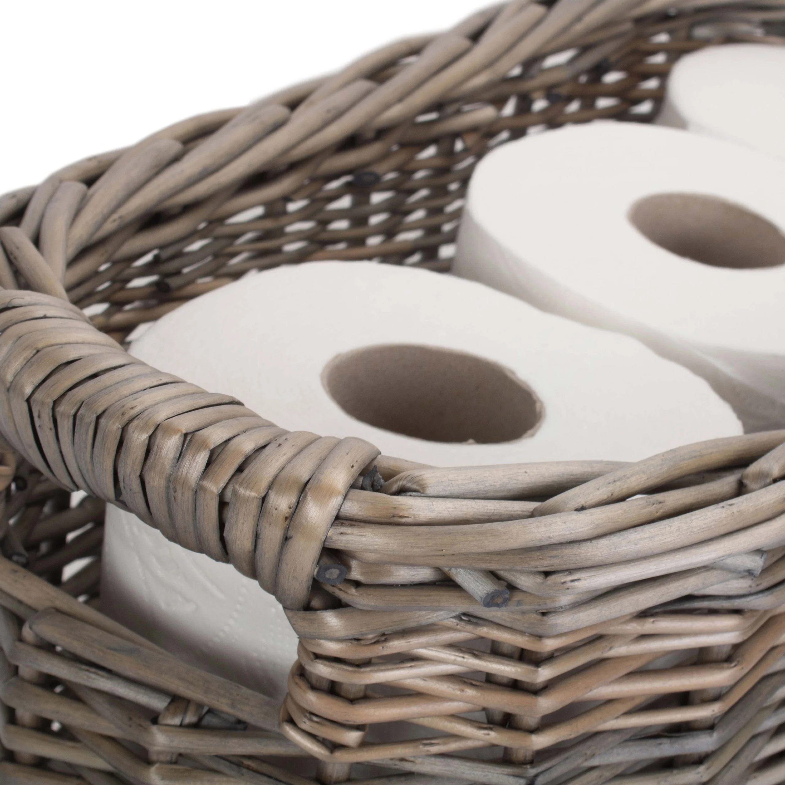 Willow Toilet Roll Storage Basket – Antique Wash Finis - Image 4