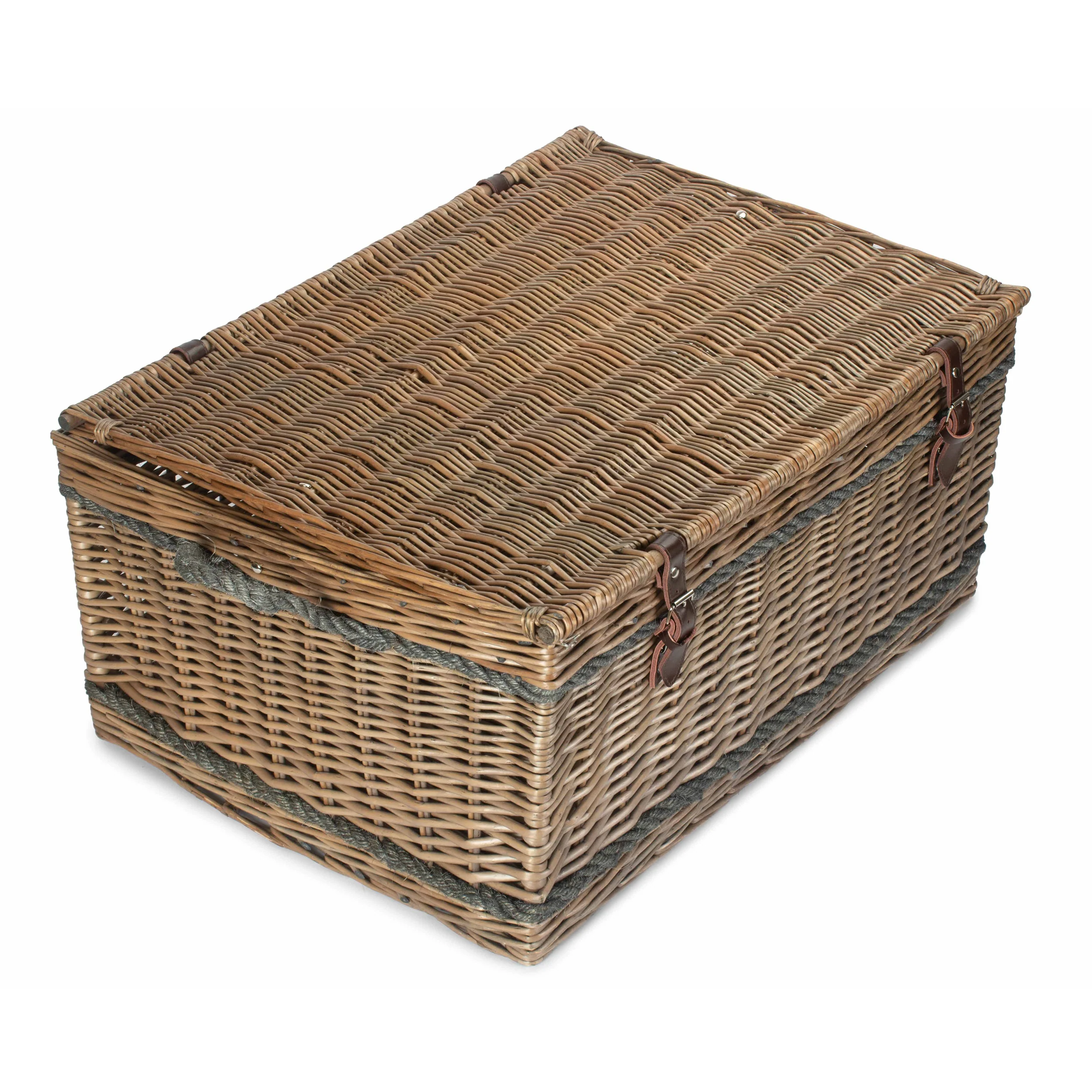Willow Storage Trunk With Rope Handles - Image 4